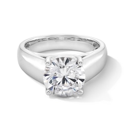 3 CT. Certified Lab-Grown Diamond Solitaire Cigar Band Engagement Ring in 14K White Gold (F/VS2)
