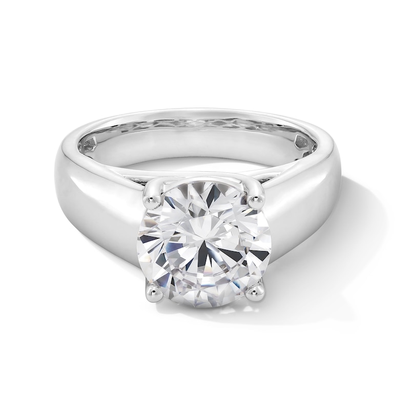 Main Image 1 of 3 CT. Certified Lab-Grown Diamond Solitaire Cigar Band Engagement Ring in 14K White Gold (F/VS2)