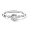 Thumbnail Image 1 of 1/4 CT. T.W. Certified Lab-Grown Diamond Frame Scallop Shank Promise Ring in 10K White Gold (F/SI2)