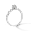 Thumbnail Image 2 of 1/4 CT. T.W. Certified Lab-Grown Diamond Frame Scallop Shank Promise Ring in 10K White Gold (F/SI2)
