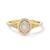 Thumbnail Image 1 of 1/4 CT. T.W. Oval-Shaped Certified Lab-Grown Multi-Diamond Frame Promise Ring in 10K Gold (F/SI2)