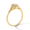 Thumbnail Image 2 of 1/4 CT. T.W. Oval-Shaped Certified Lab-Grown Multi-Diamond Frame Promise Ring in 10K Gold (F/SI2)