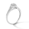 Thumbnail Image 2 of 1/3 CT. T.W. Princess-Cut Certified Lab-Grown Diamond Frame Split Shank Promise Ring in 10K White Gold (F/SI2)