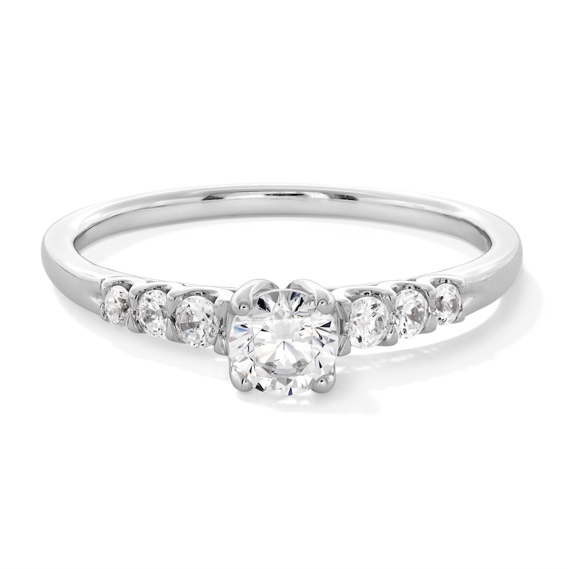 Main Image 1 of 1/2 CT. T.W. Certified Lab-Grown Diamond Promise Ring in 10K White Gold (F/SI2)