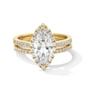 Thumbnail Image 1 of 2 CT. T.W. Marquise-Cut Certified Lab-Grown Diamond Frame Bridal Set in 14K Gold (F/VS2)