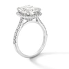 Thumbnail Image 2 of 4-1/2 CT. T.W. Cushion-Cut Certified Lab-Grown Diamond Frame Engagement Ring in 14K White Gold (F/VS2)