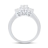 Thumbnail Image 2 of 1 CT. T.W. Diamond Three Stone Channel-Set Shank Engagement Ring in 14K White Gold
