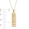 Thumbnail Image 4 of “Mama” Vertical Bar Pendant in Solid 10K Gold