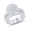 Thumbnail Image 1 of 2-1/2 CT. T.W. Diamond Double Frame Channel-Set Shank Bridal Set in 10K White Gold