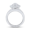 Thumbnail Image 2 of 2-1/2 CT. T.W. Diamond Double Frame Channel-Set Shank Bridal Set in 10K White Gold