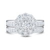Thumbnail Image 3 of 2-1/2 CT. T.W. Diamond Double Frame Channel-Set Shank Bridal Set in 10K White Gold