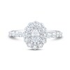 Thumbnail Image 3 of 1 CT. T.W. Oval Diamond Double Frame Engagement Ring in 14K White Gold