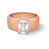 Thumbnail Image 1 of 2 CT. Emerald-Cut Certified Lab-Grown Diamond Solitaire Thick Shank Engagement Ring in 14K Rose Gold (F/VS2)