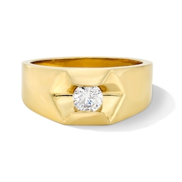 1/2 CT. Certified Lab-Grown Diamond Solitaire Channel Band in 10K Gold (F/VS2)