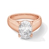 Thumbnail Image 1 of 3 CT. Oval Certified Lab-Grown Diamond Solitaire Thick Shank Engagement Ring in 14K Rose Gold (F/VS2)