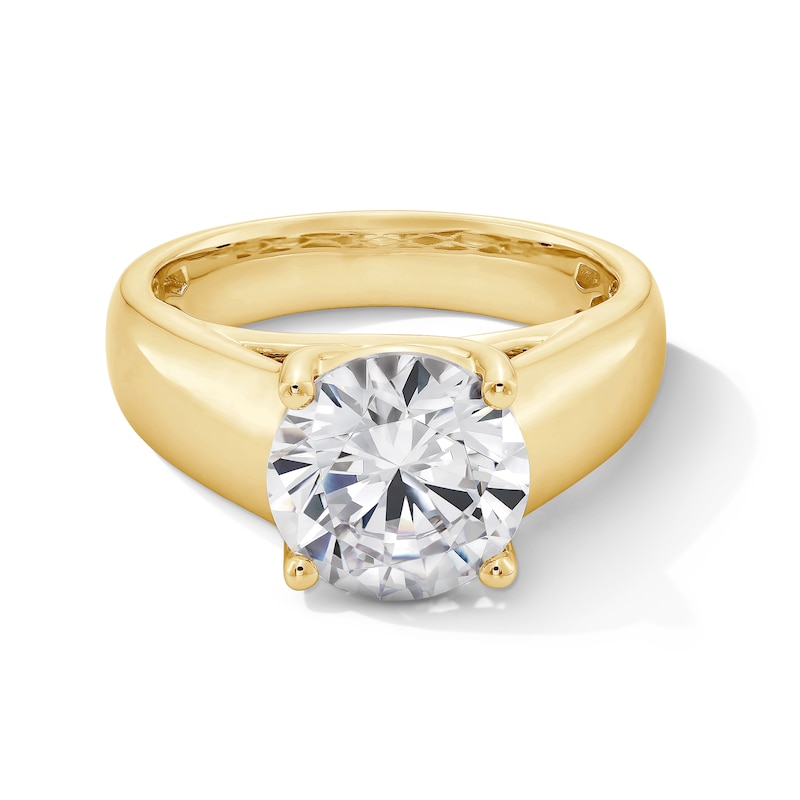 Main Image 1 of 3 CT. Certified Lab-Grown Diamond Solitaire Thick Shank Engagement Ring in 14K Gold (F/VS2)