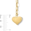 Thumbnail Image 4 of Heart Drop Paper Clip Chain “Y” Necklace in Hollow 10K Gold