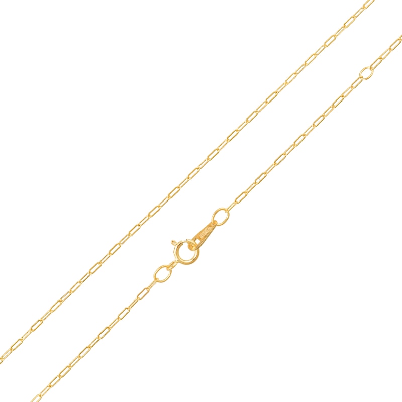 Main Image 1 of 1.2mm Paper Clip Chain Necklace in Solid 14K Gold