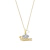 Thumbnail Image 1 of “Princess” and Crown Pendant in 10K Two-Tone Gold