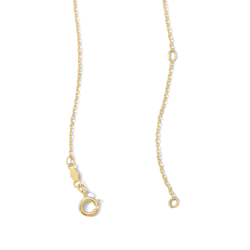 Main Image 3 of “Princess” and Crown Pendant in 10K Two-Tone Gold