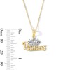 Thumbnail Image 4 of “Princess” and Crown Pendant in 10K Two-Tone Gold