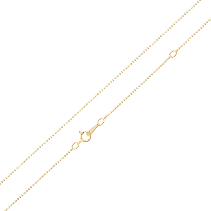Main Image 1 of 1.0mm Bead Chain Necklace in Solid 14K Gold