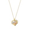 Thumbnail Image 1 of Diamond-Cut “Amor” Heart Pendant in 10K Tri-Tone Gold