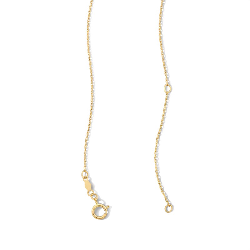 Main Image 2 of Diamond-Cut “Amor” Heart Pendant in 10K Tri-Tone Gold