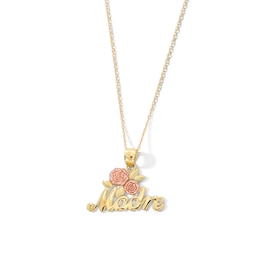 “Madre” Pendant in 10K Two-Tone Gold - 18”