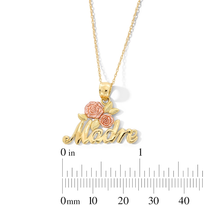Main Image 4 of “Madre” Pendant in 10K Two-Tone Gold - 18”