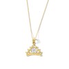 Thumbnail Image 1 of Quinceañera "15" Crown Pendant in 10K Two-Tone Gold