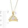 Thumbnail Image 4 of Quinceañera "15" Crown Pendant in 10K Two-Tone Gold
