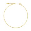 Thumbnail Image 1 of 1.4mm Paper Clip Chain Anklet in Solid 14K Gold - 10"