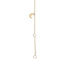 Thumbnail Image 1 of Moon and Star Dangle Station Cable Chain Anklet in Solid 10K Gold - 10"