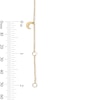 Thumbnail Image 2 of Moon and Star Dangle Station Cable Chain Anklet in Solid 10K Gold - 10"