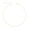 Thumbnail Image 1 of 1.5mm Diamond-Cut Bead Chain Anklet in Solid 14K Gold - 10"
