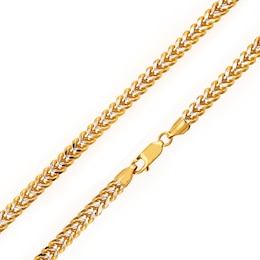 5.3mm Diamond-Cut Franco Chain Necklace in Hollow 14K Two-Tone Gold - 22"