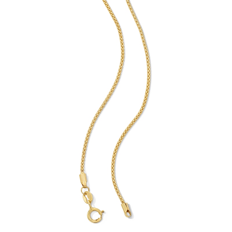 Main Image 2 of Knotted Popcorn Chain “Y” Necklace in Hollow 10K Gold