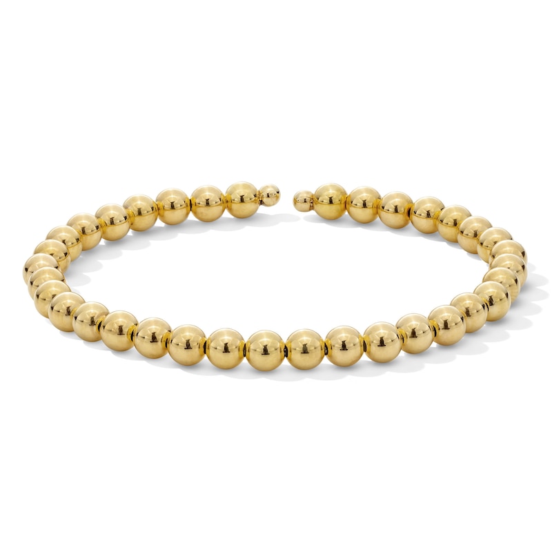 Main Image 1 of 5.0mm Beaded Cuff Bracelet in Solid 10K Gold