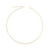 Thumbnail Image 1 of 1.8mm Forzatina Mirror Chain Anklet in Solid 14K Gold - 10"