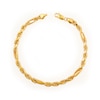 Thumbnail Image 1 of 5.0mm Diamond-Cut Figaro Rope Chain Bracelet in Hollow 14K Gold - 8.5"