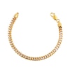 Thumbnail Image 1 of 5.3mm Diamond-Cut Franco Chain Bracelet in Hollow 14K Two-Tone Gold - 8.5"