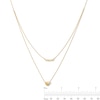Thumbnail Image 3 of "Mom" and Heart Double Strand Necklace in Solid 10K Gold