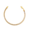 Thumbnail Image 1 of 3.0mm Diamond-Cut Franco Chain Bracelet in Hollow 14K Two-Tone Gold - 7.5"