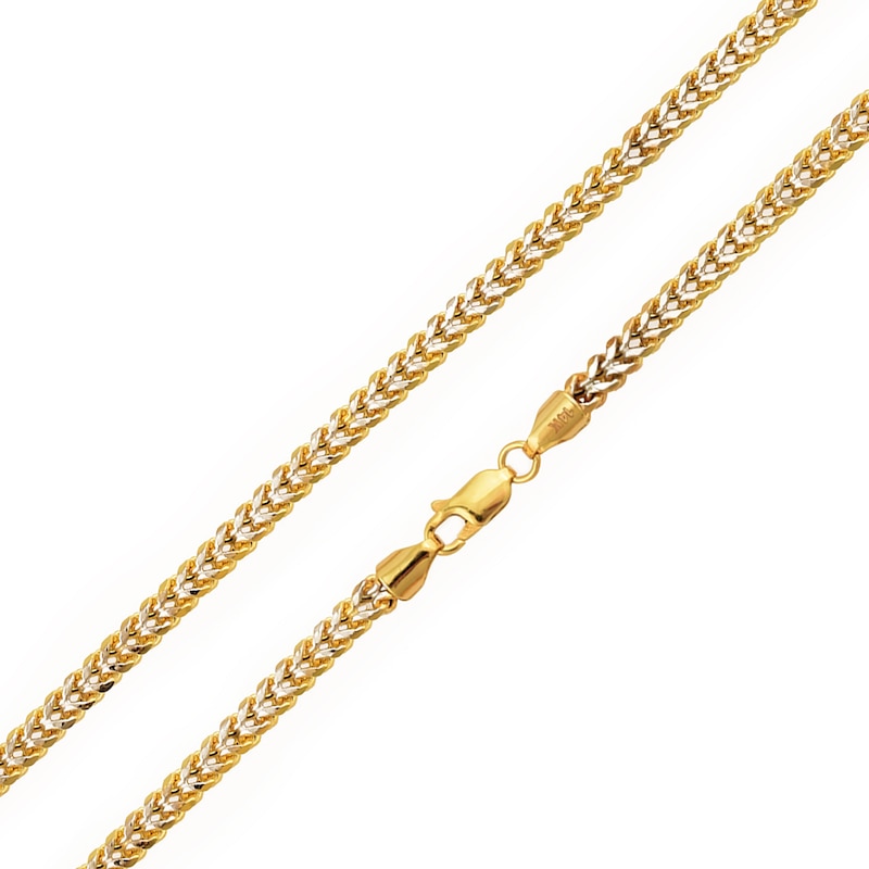 Main Image 1 of 3.0mm Diamond-Cut Franco Chain Necklace in Hollow 14K Two-Tone Gold