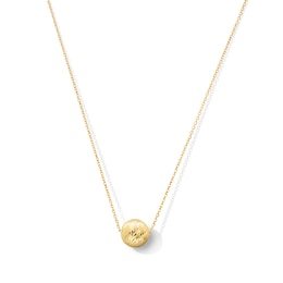 10.0mm Bead Center Necklace in 10K Gold