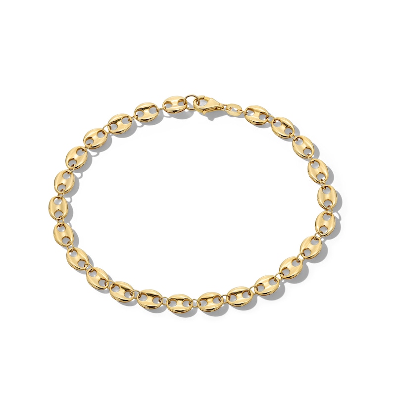 Main Image 1 of 5.0mm Puff Mariner Chain Bracelet in Hollow 14K Gold - 7.5"