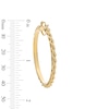 Thumbnail Image 2 of 35.2mm Rope Chain Hoop Earrings in Hollow 10K Gold