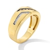 Thumbnail Image 2 of 1/5 CT. T.W. Brown and White Diamond Slant Band in 10K Gold