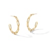 Thumbnail Image 1 of 19.0mm Chain Link J-Hoop Earrings in Hollow 10K Gold
